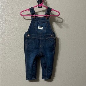 OshKosh B'gosh Blue Denim Overalls for girls 6 months. Great condition